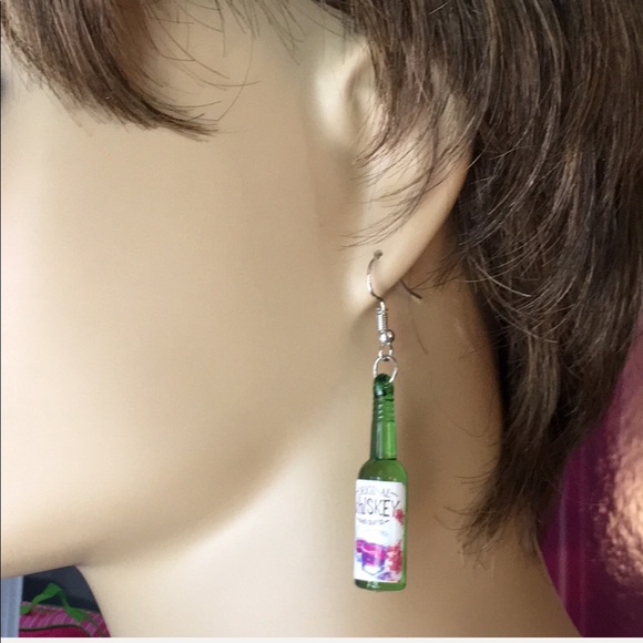 Jewelry Whiskey Earrings Green Bottle Poshmark
